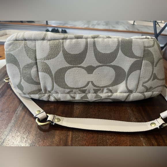 Coach Kristin Signature C Cream/Gold Canvas Satchel - Picture 6 of 8